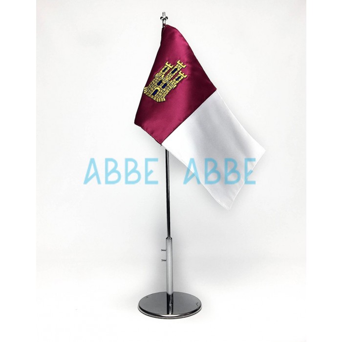 Bandera de Castilla - La Mancha Sobremesa Bordada 15x25