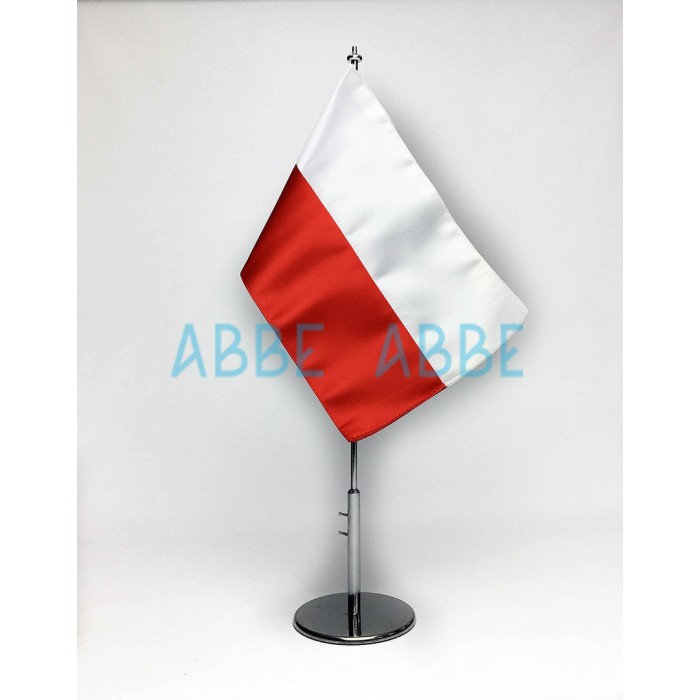 Bandera de Polonia Sobremesa Bordada 15x25