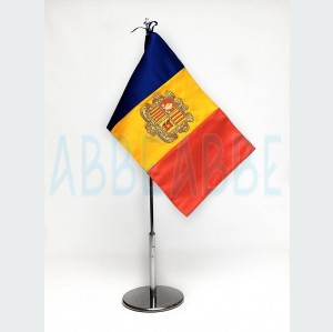 Bandera de Andorra Sobremesa Bordada 15x25